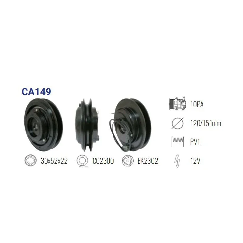 

Сцепление CA149 10PA 1pk 12V для JOHN DEERE