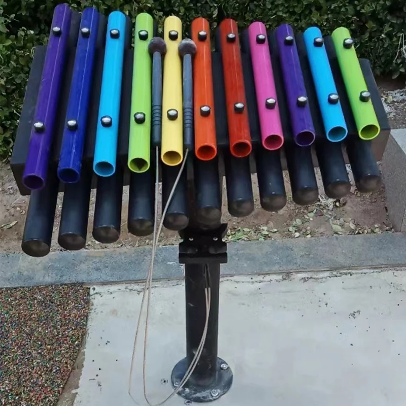 

Outdoor Playground Children Musical Instrument Rainbow Metallophone For Beach