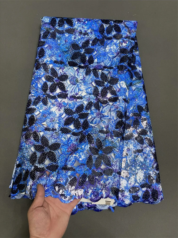 

Luxury African Sequins Lace Fabric 2025 New High Quality Groom Nigerian Wedding Bridal Embroidery French Mesh Materials