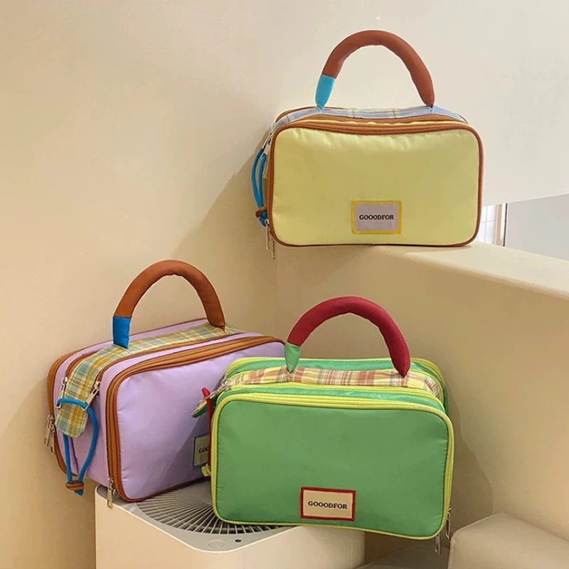 2026-new-women's-handheld-makeup-bag-lightweight-oxford-cloth-large-capacity-travel-washbag-waterproof-layered-storage-washbag