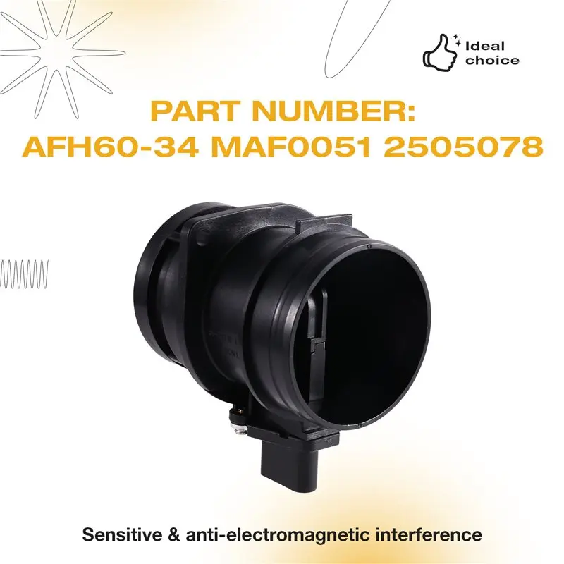 A69EMAF0051 2505078 For A3 A4 A5 A6 VW Jetta Passat Tiguan EOS For 2008-2018 Mass Air Flow Meter Sensor AFH60-34