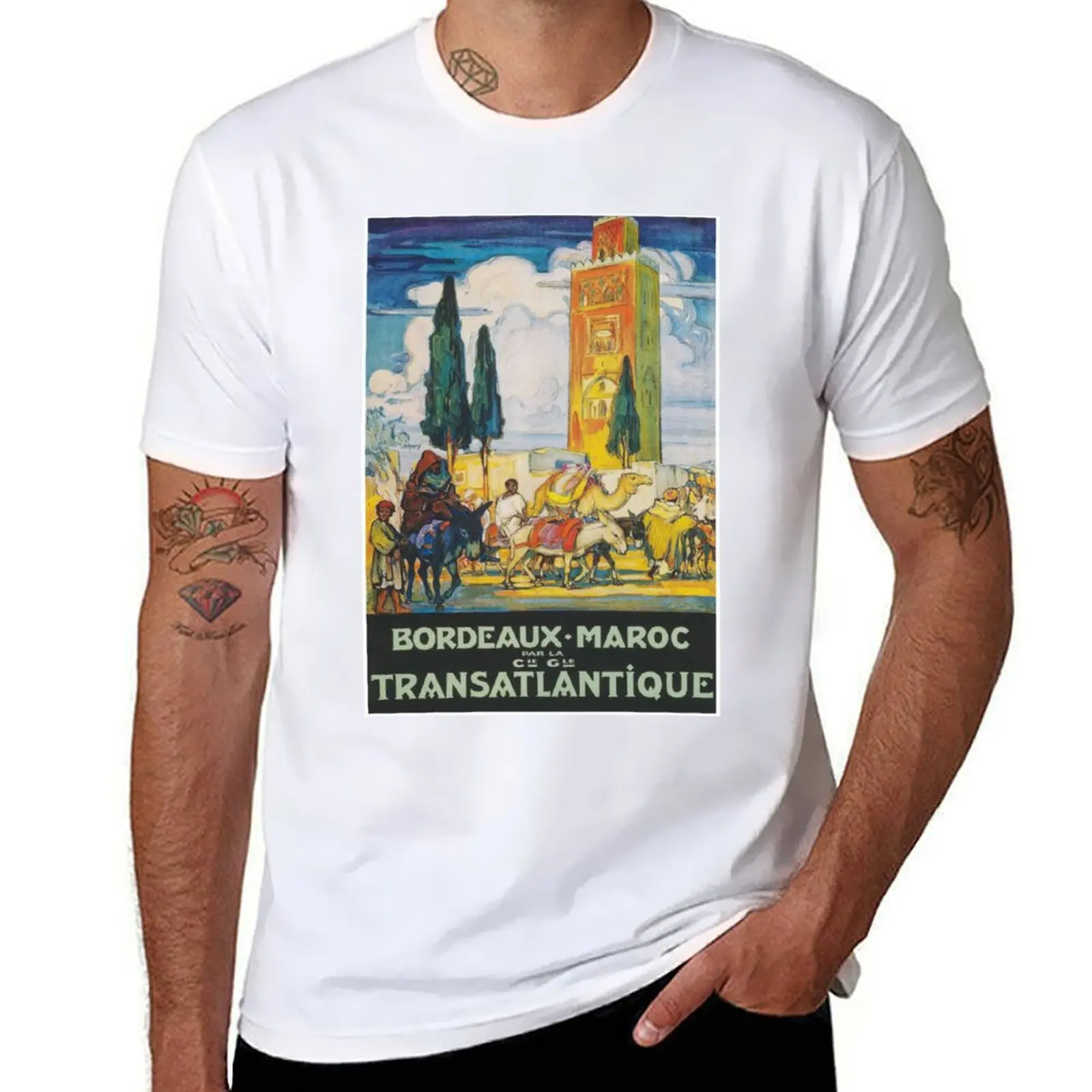 

Morocco Vintage Travel Poster T-Shirt t shirts cotton 100% cotton t shirt pack anime tshirt T-shirt