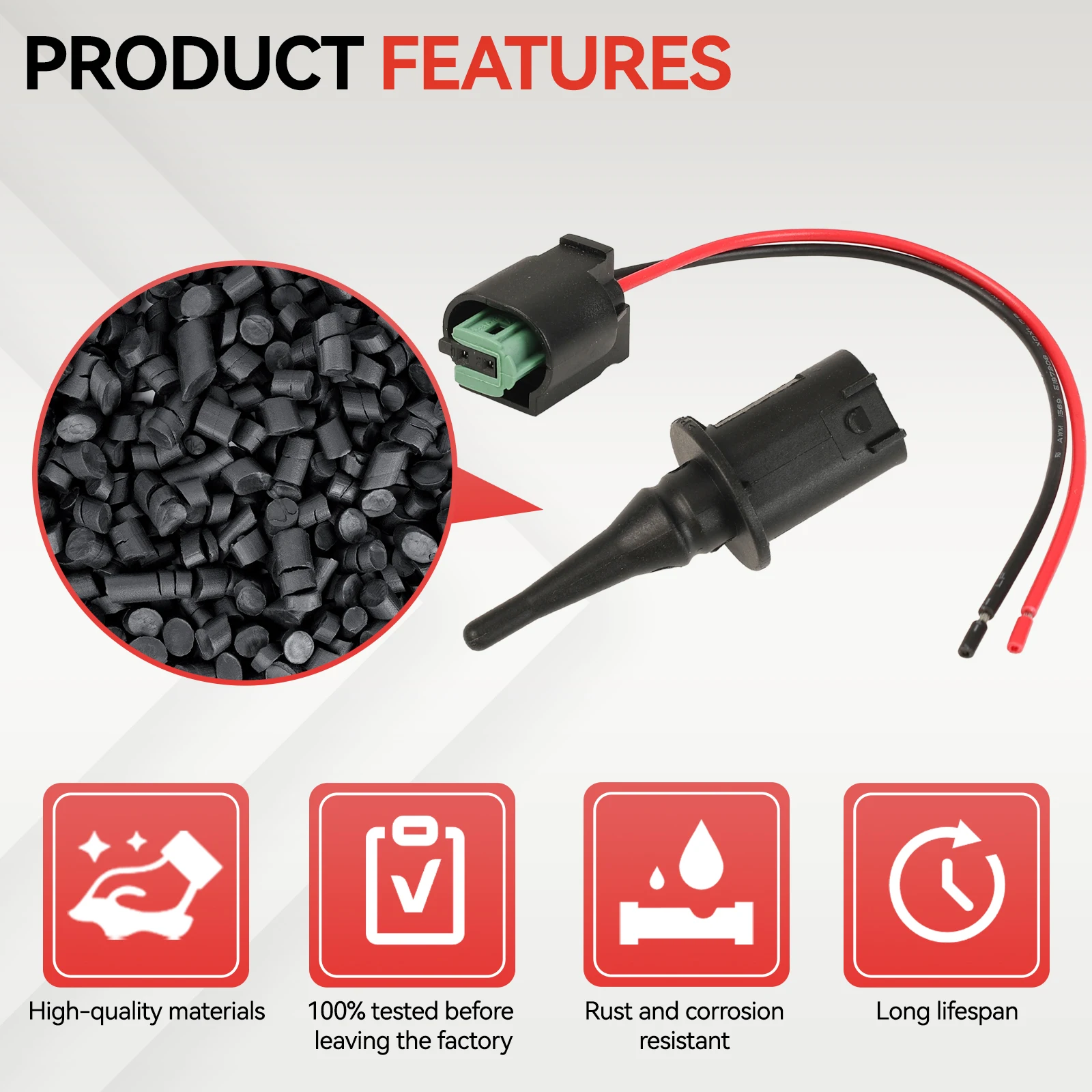 Sensor y enchufe de temperatura del aire ambiente para Mercedes Benz W210 W202 S202 S210 C208 W168 W169 W211 W212 W246 W176 nuevo 0075421318