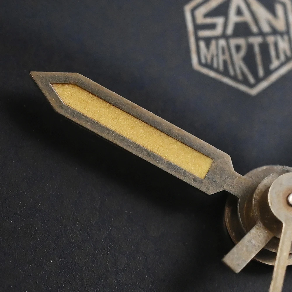 San Martin Watch Distressed Design 39.5mm Vintage Men GMT NH34 Automatic Movement with Steel Rice Bracelet reloj hombre SN0116