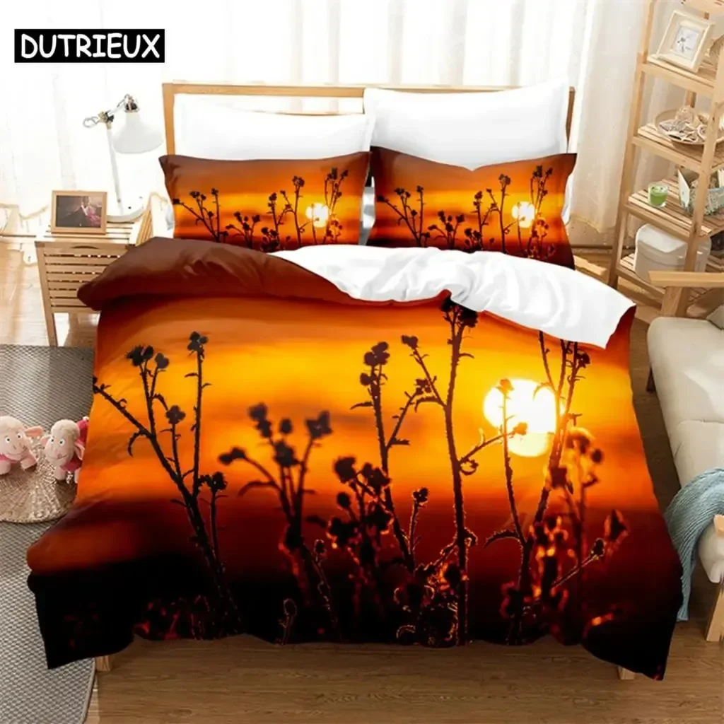 

Natural Scenery Queen Comfortable Duvet Quilt Cover Pillowcase Bedding Set Children Bedroom Decoration Home Textile