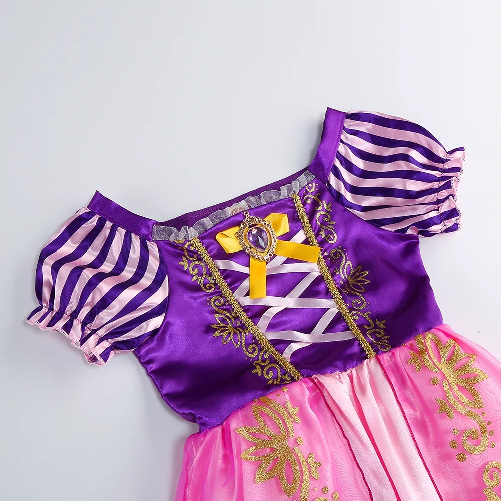 Mädchen Rapunzel Kleid Tangled Prinzessin Kostüm Halloween Geburtstag Karneval Party Vestido Kinder Geburtstagskleid – Detail 8
