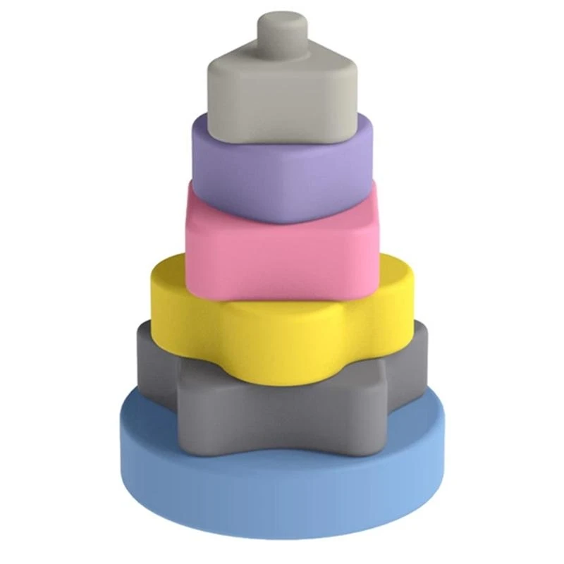 Q0KB Tháp Stacker đồ chơi có thể bóp