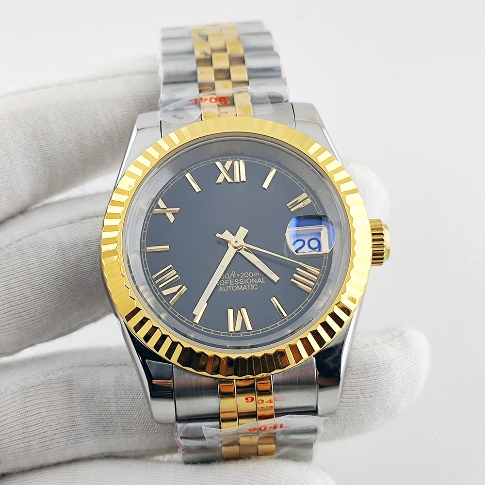 36/39mm NH35 Men's Watch Automatic Waterproof Strap Aseptic Luminous Dial Stainless Steel Case Sapphire Watch