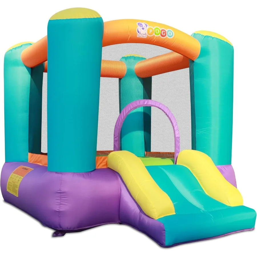 Casa inflável do salto do quintal com castelo inflável do salto da corrediça que salta interna e exterior para idades 310 crianças e sma