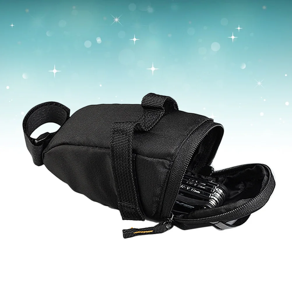 Waterproof Cycling Seat Pack Black Compact Storage Bag Bike Rear Saddle Seat Post Tail Pouch for Tools Repair Kit