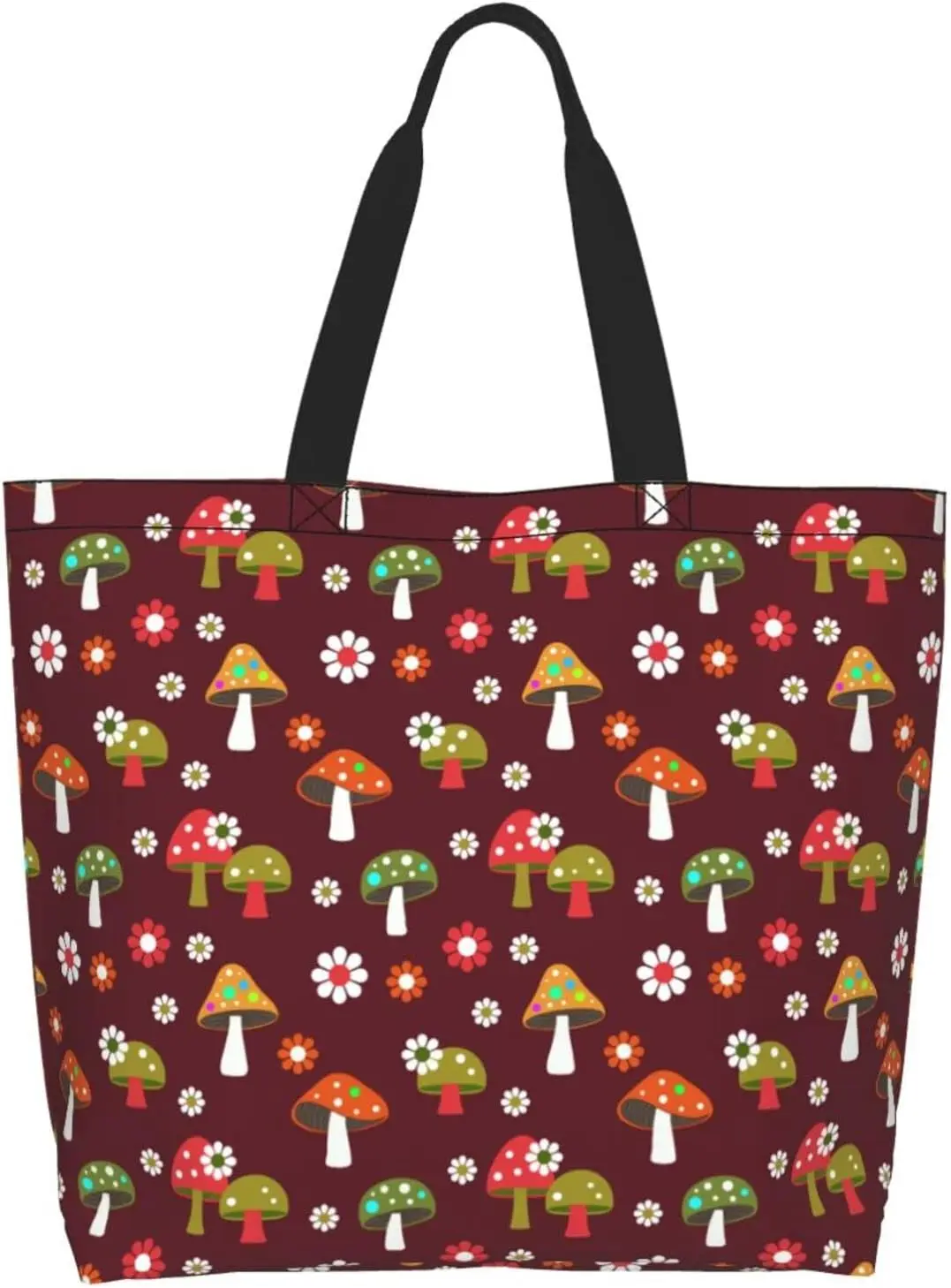 

Mushroom Tote Bag Casual Shoulder Bag Handbag Reusable Shopping Travel Grocery Bag Tote Gifts for Women Cute Tote Bag