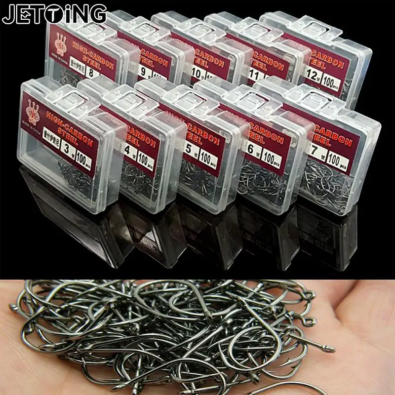 30/50/60/70/100pcs Fishing Hooks Iseama Circle Carp Eyed Fishing Hook Set Size 3-16# Ring Eye Japan Fishhooks Single Jig Hook