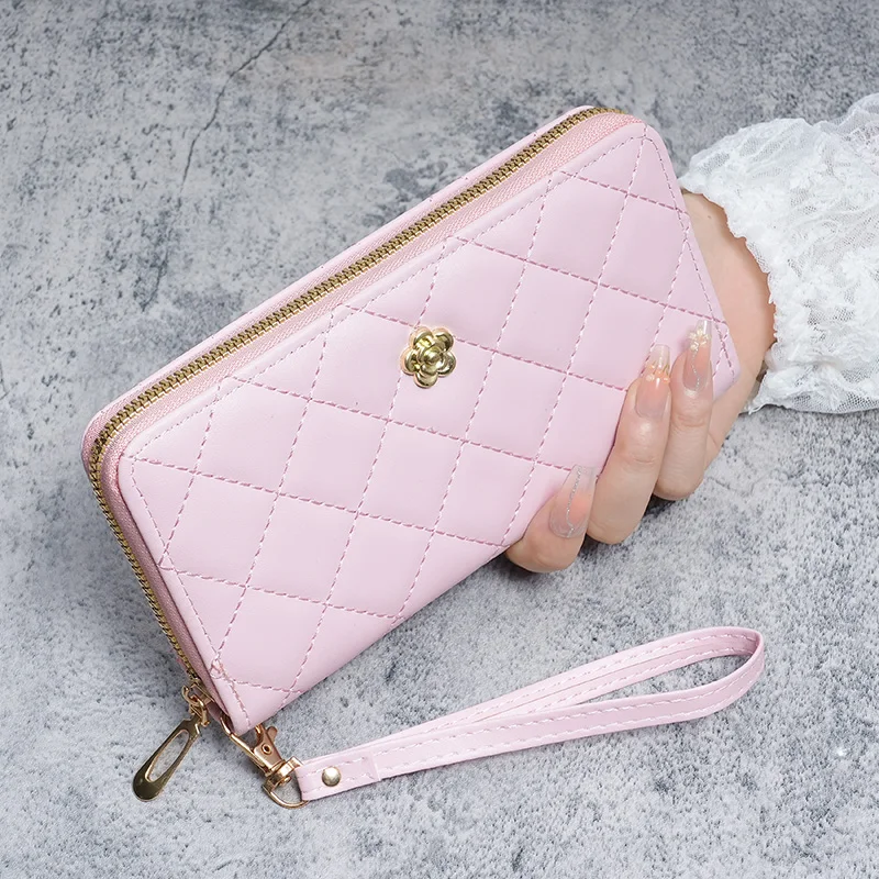 New Europe and the United States luxury fresh fragrance ladies wrist wallet card multi-card ladies cross-border mobile phone bag