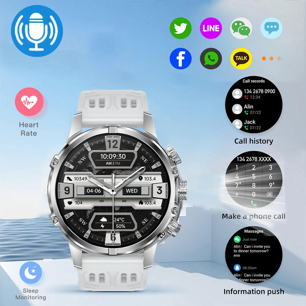 

Men's Smart New Business Style Watch 5.3 Bluetooth Call 1.75-inch AMOLED Screen 466 * 466 Resolution Smart Men's Watch