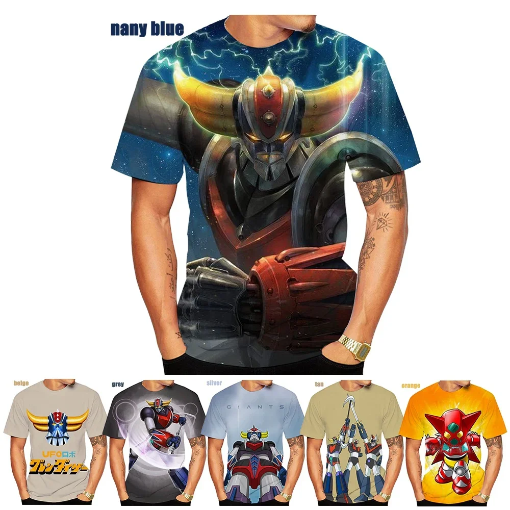 

Men Women Casual Anime Goldorak Robot 3D Print T-shirts Harajuku Anime Short-Sleeve Tops Oversize Clothing