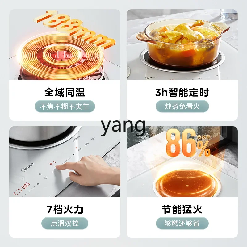 طباخ التعريفي الماسي البلاتيني LMM، طباخ سيراميك كهربائي، موقد مزدوج، طاقة منزلية عالية