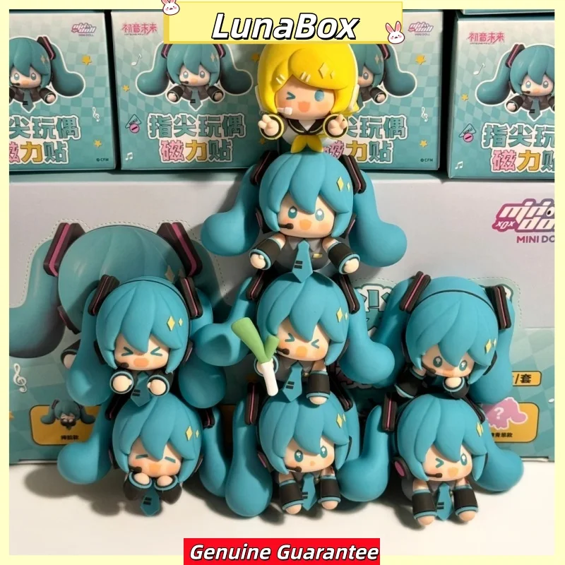 

New Genuine Hatsune Miku Anime Dolls Blind Box Rin Len Fridge Magnet Lovely Mini Stickers Small Ornaments Stickers Birthday Gift