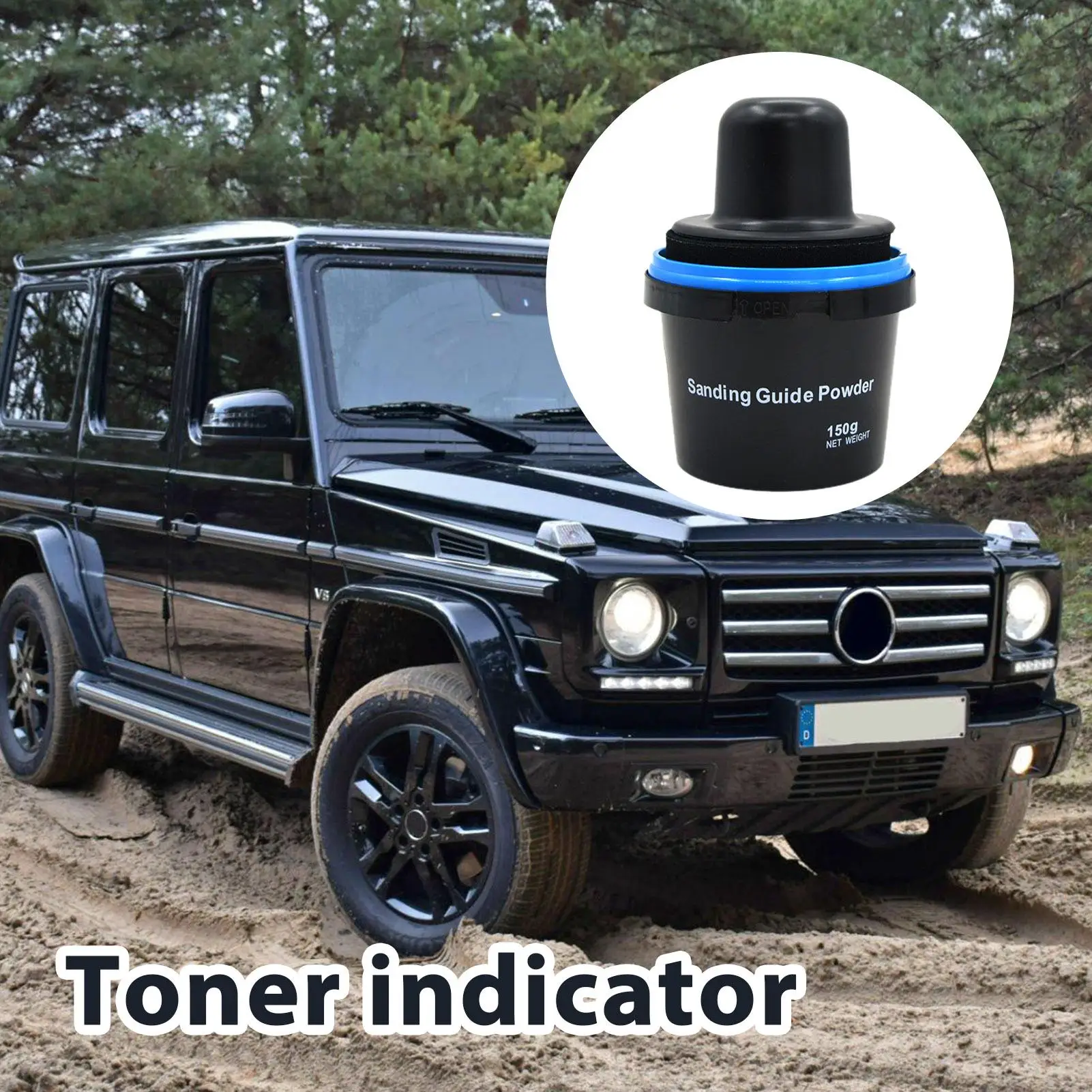 Black Dry Guide Coat Powder for Auto Body Repair Reusable Portable Tool with Handle Multipurpose Surface Inspection Coating