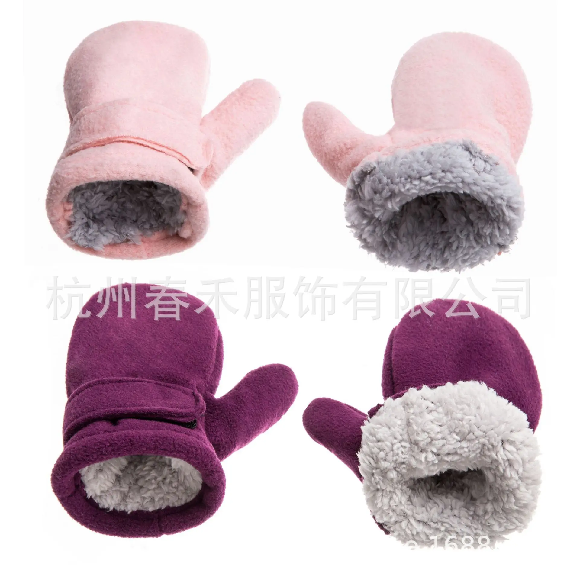 Winter Children Fleece-Lined Mittens Student Casual Outdoor Snow Play Boys Girls Warm Gloves Soft Comfortable Gloves Baby Kids