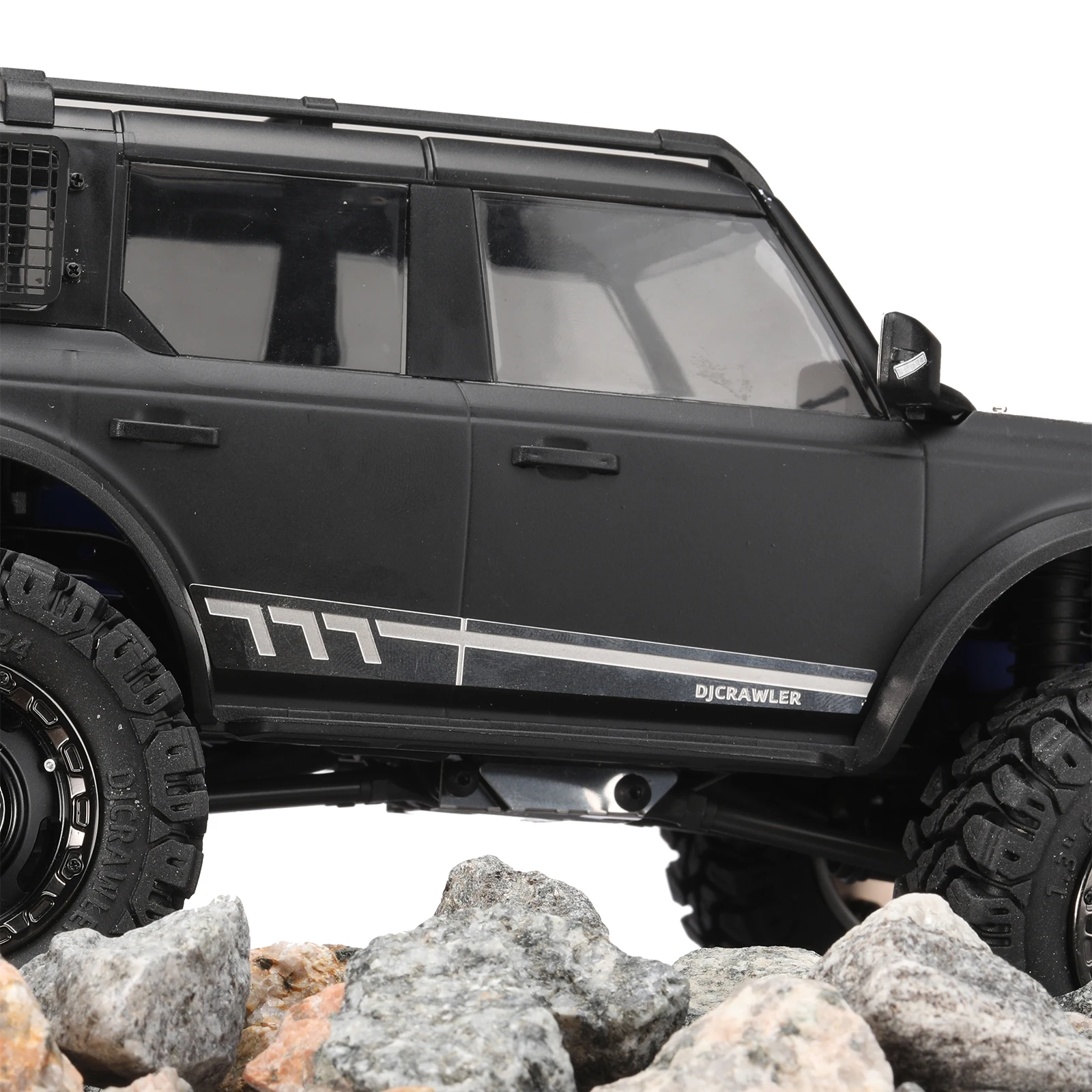 DJC 1/18 miroir de décoration latérale plaque de grattage en tôle d'acier inoxydable pour TRX-4M BRONCO RC voiture TRX4M accessoires de mise à niveau