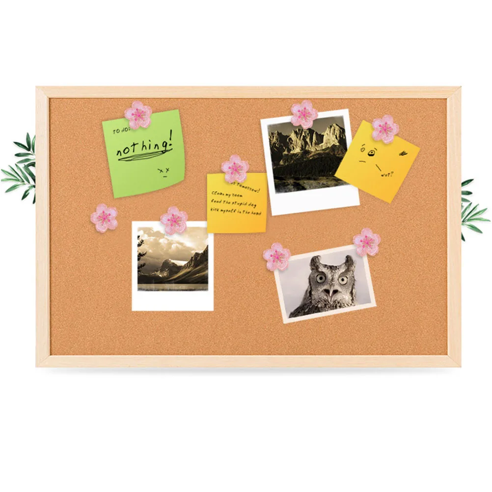 

10Pcs Pink Cherry Blossom Push Pins Decorative Floral Thumb Tacks Cork Board Accessories Bulletin Board Cute Wall Office Home