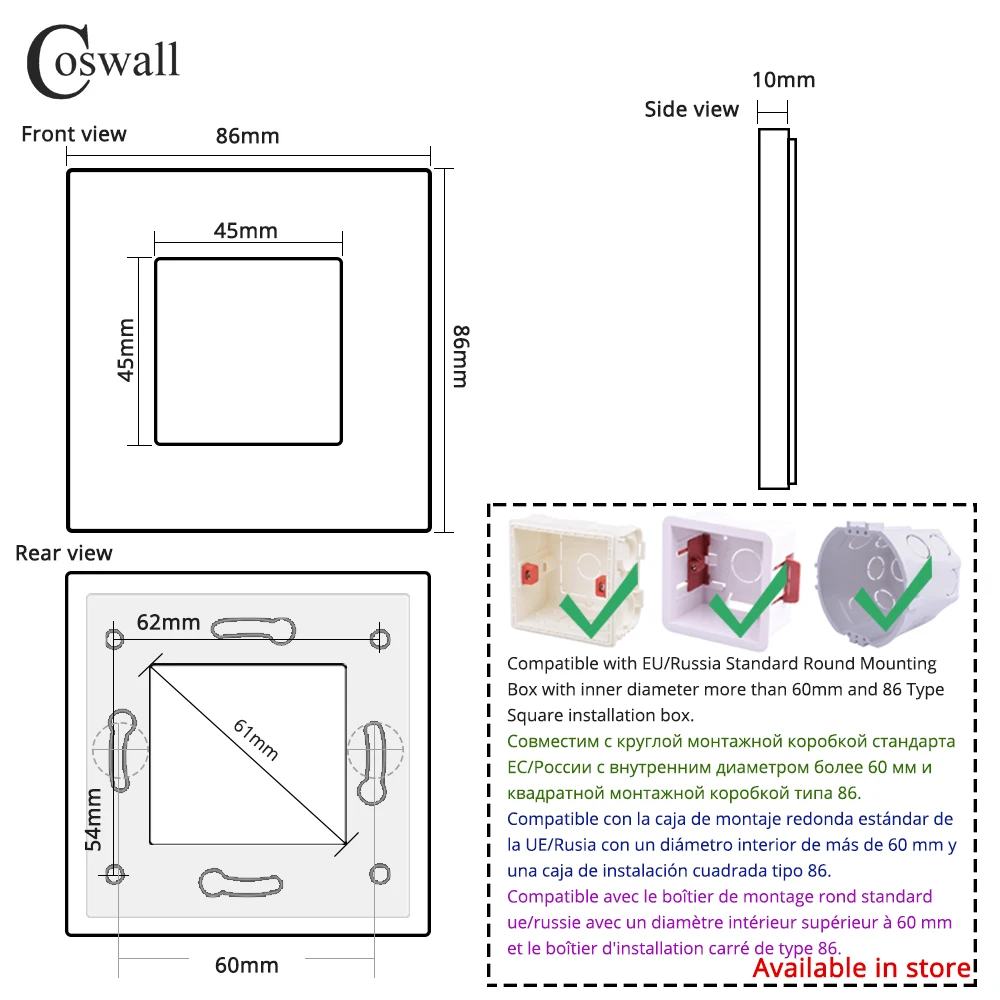 Panel Kaca Dinding EU Israel Italy Socket + WIFI Tuya Smart Switch + TV Internet Jack Type-c USB Charger Connector DIY Module