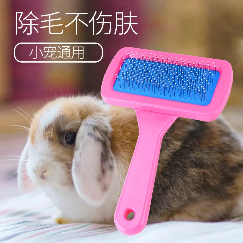 Pet Rabbit Brush Grooming Comb Dutch Pig Dogs Combs Dry Cleaning Brushes Guinea Pig Peines Pets Grooming Needle Comb for Rabbits