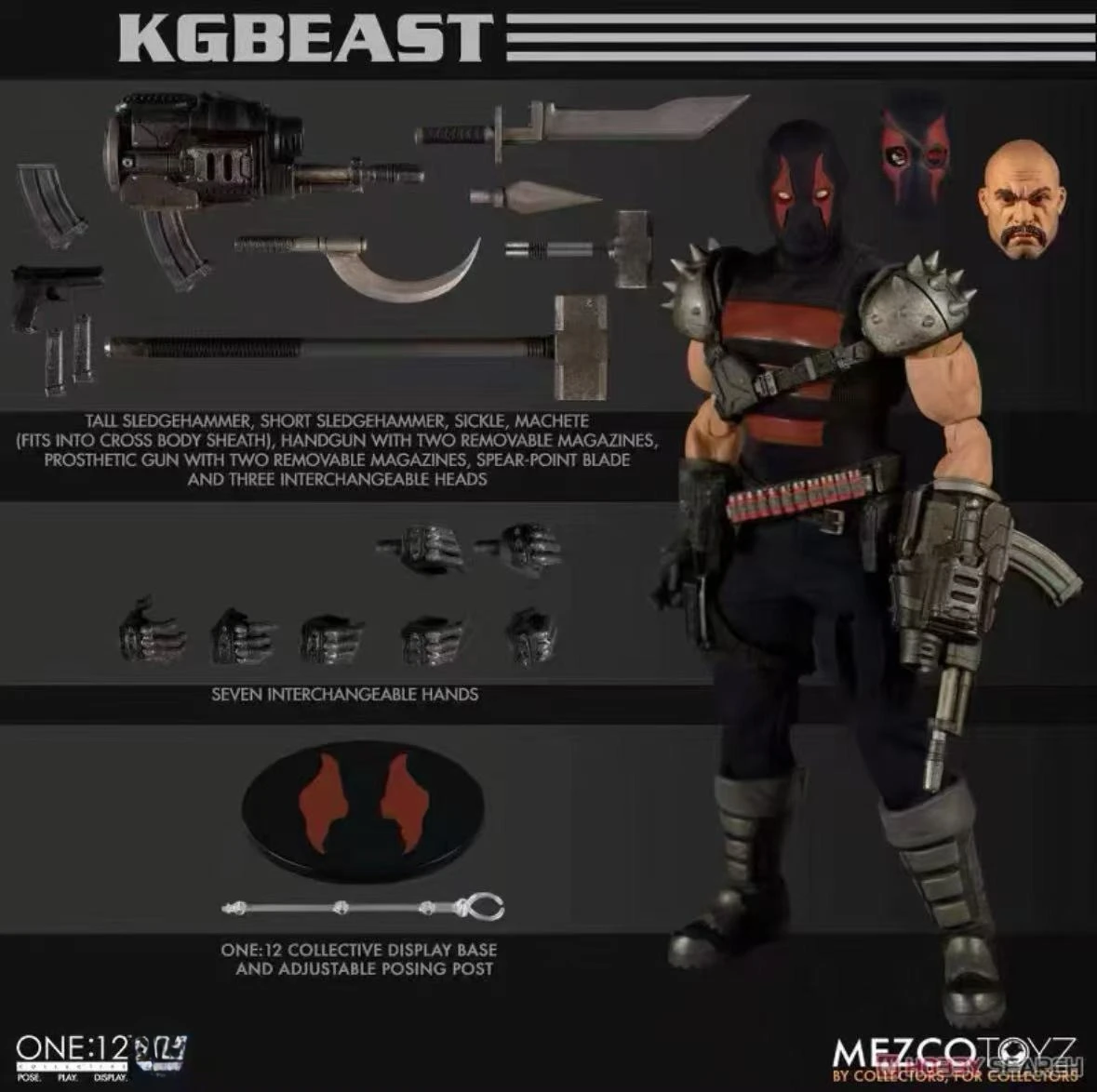 

Spot Mezco 6 Inch 1/12 ONE:12 KGB Beast KGB Figure Toy