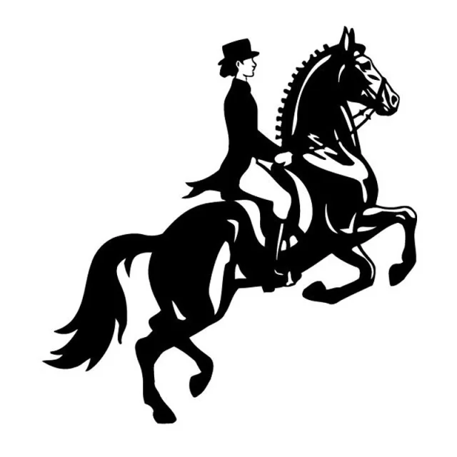 

Car Sticker New Woman Horse Rider Racing Fashion Car-Styling Car Sticker 14.3CM*13.4CM