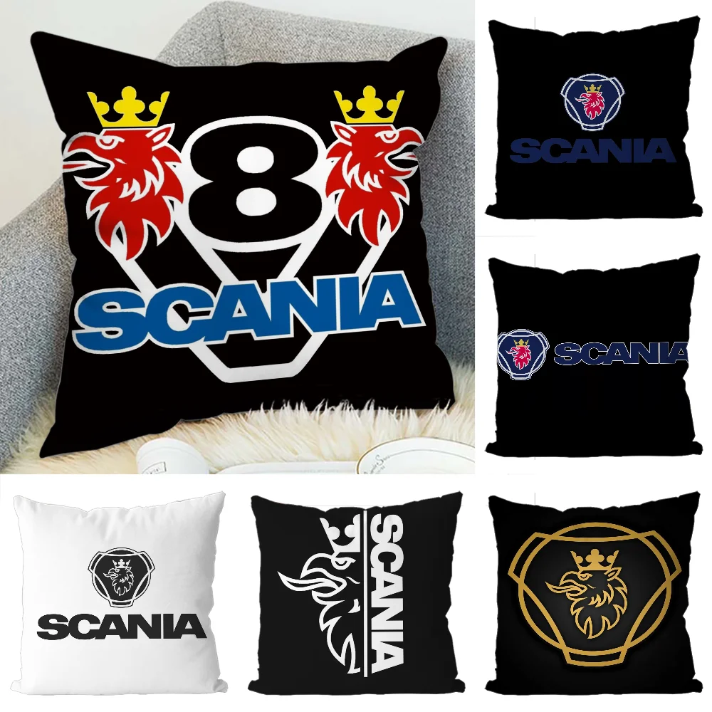 

S-Scanias Pillow Case Luxury Double-sided For Car Pillows 45x45 Cushions Cover Home And Decoration Sofa Pillowcase 50x50