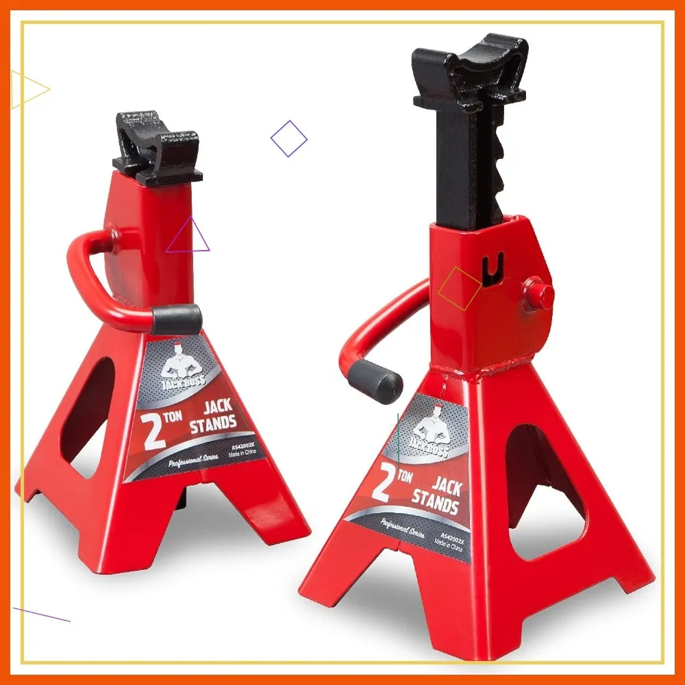 

2-тонная низкопрофильная автомобильная подставка для домкрата, емкость 4000 фунтов, регулируемая безопасная опора для небольших транспортных средств, 2 шт.