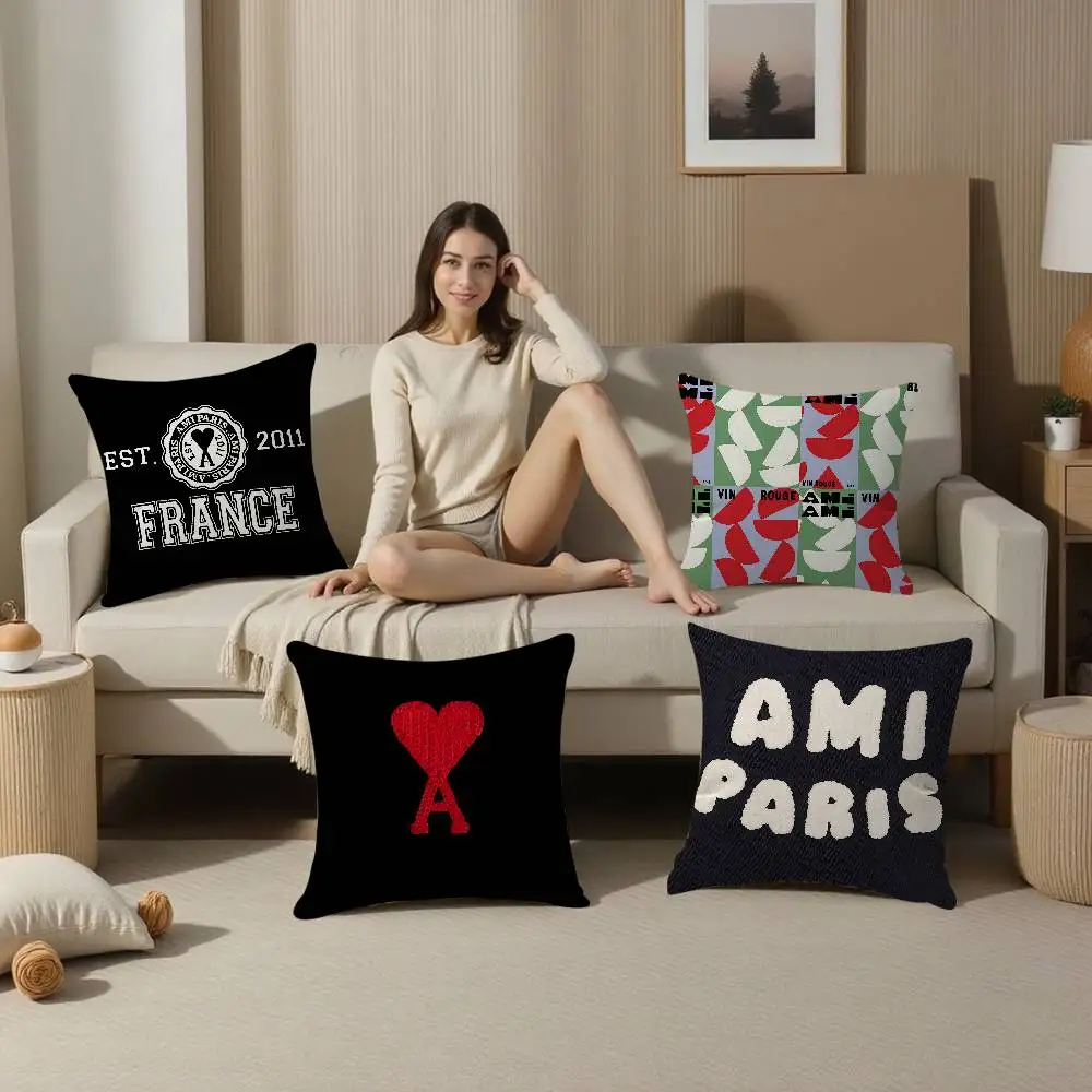 

Fashion Brand A-Ami P-Paris Luxury Pillow Gift Home Office Decoration Pillow Bedroom Sofa Car Cushion CoverPillow Case