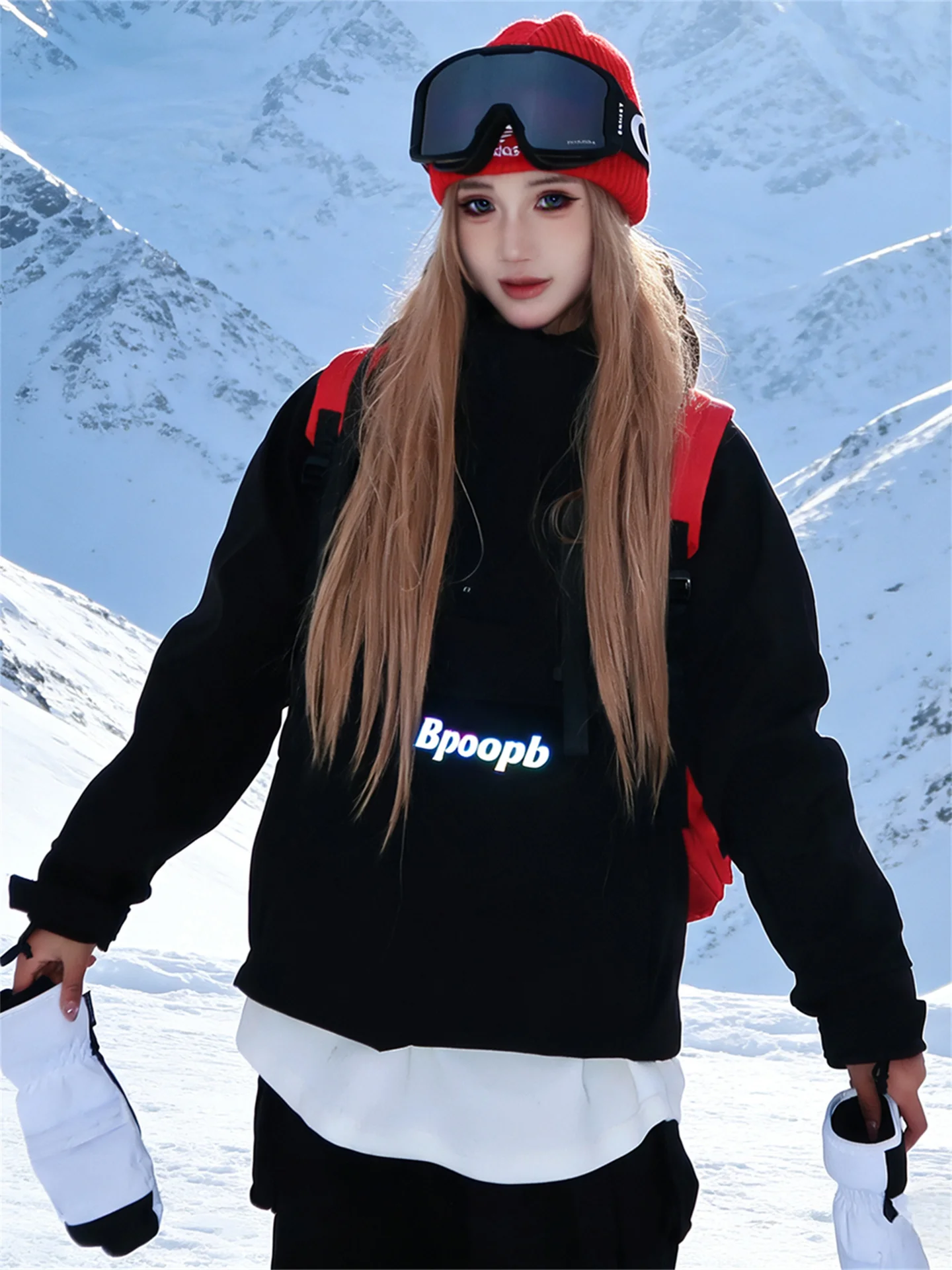 

Утепленный зимний лыжный костюм (худи и брюки) из флиса для подростков: профессиональный, водонепроницаемый, для активного отдыха на природе, с длинными рукавами и штанами