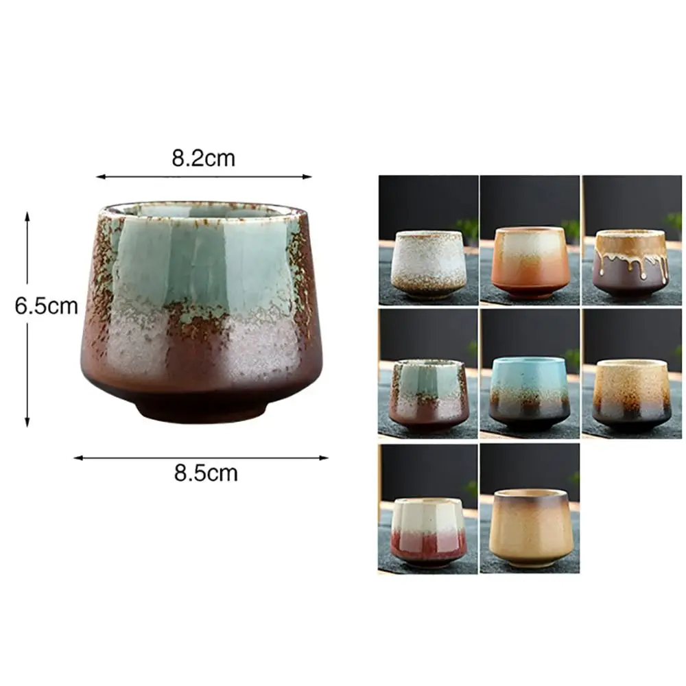 Creative Crude Pottery Ceramic Teacup Retro 200ML Coffee Cup Household Office Water Bowl