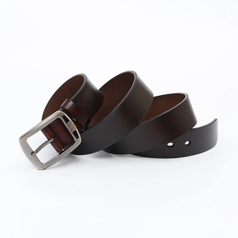 

Men 1PC Cowhide Belt Vintage Adjustable Pin Buckle Minimalist Style for Jeans Pants Stylish Belt for Men