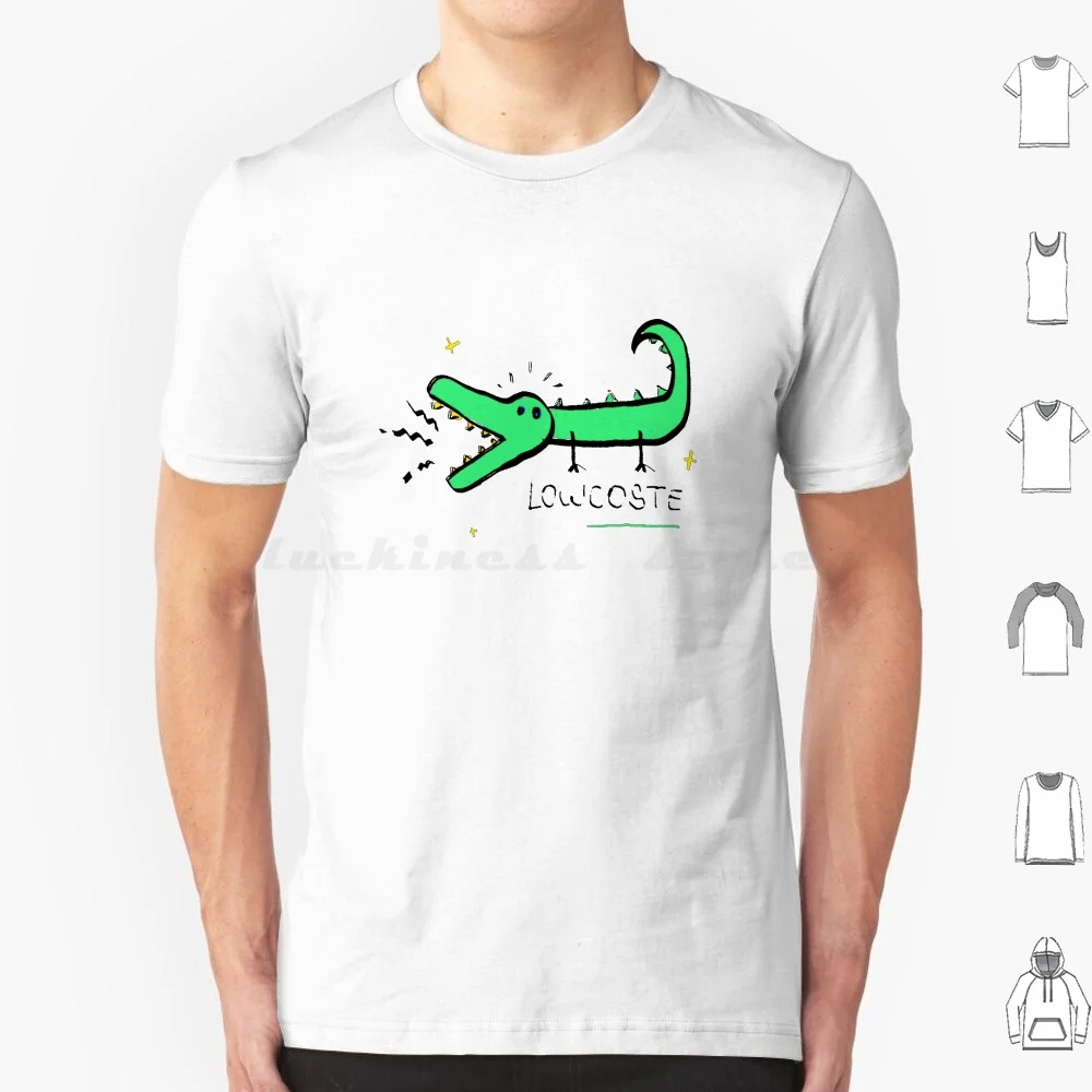 Lowcoste T Shirt Big Size 100% Cotton Lowcost Fadacota Crocodile Fangs Kaiman Fun Funny