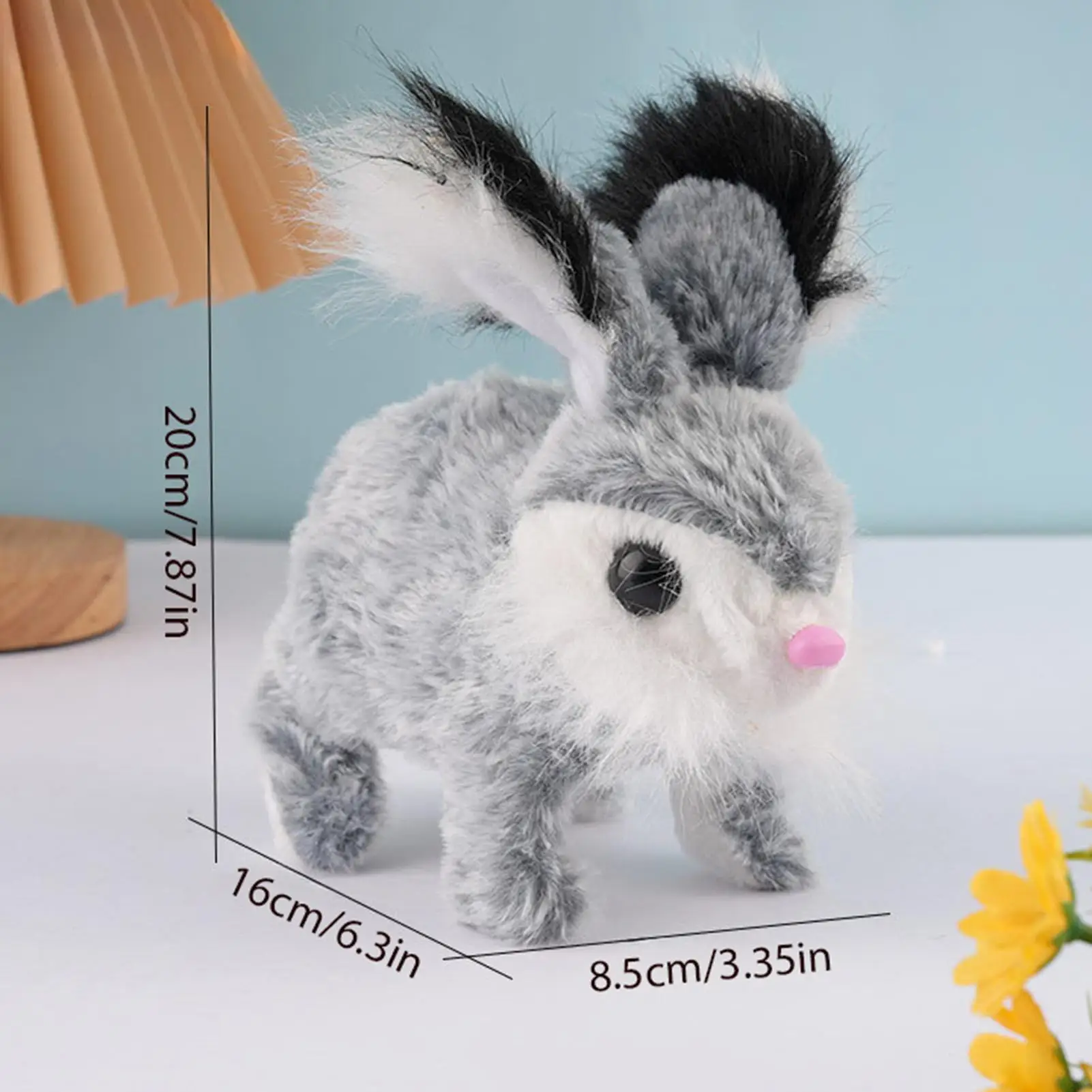 ของเล่นกระต่ายไฟฟ้าจำลองใหม่ ของเล่นกระต่ายไฟฟ้าแสนน่ารัก ของเล่นกระต่ายแบบโต้ตอบ ของขวัญสำหรับเด็กวัยเตาะแตะ ของเล่นกระต่ายแครอทตุ๊กตาขนนุ่มสำหรับวันเกิด
