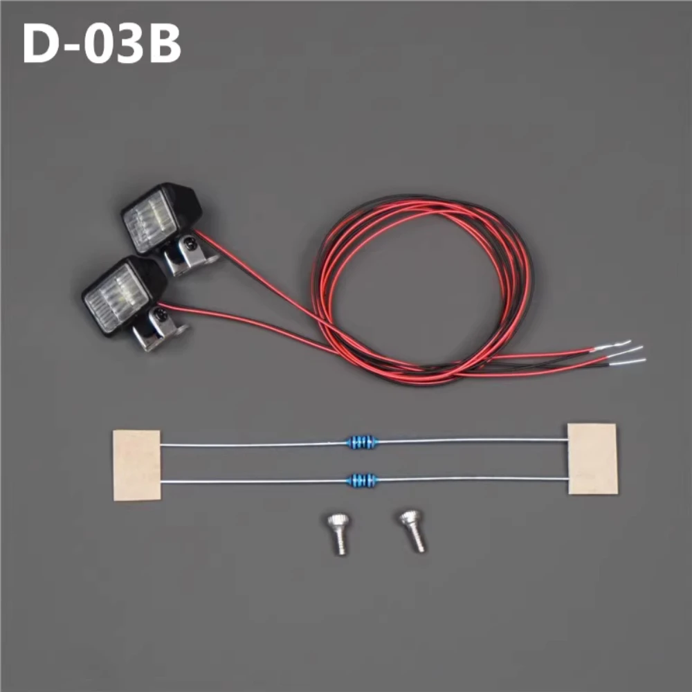 

1/14 Truck Rectangular Spotlight D-03 For Tamiya Towing Front Spotlight Miniature Lights Led Climbing Car Diy Modified Big Mac