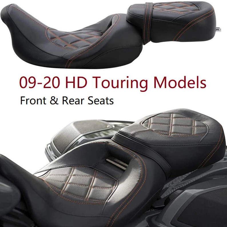 RTS Front Driver Rider Rear Passenger Seat for Harley Touring 09-21 Road King Street Ultra Electra Glide CVO Cushion