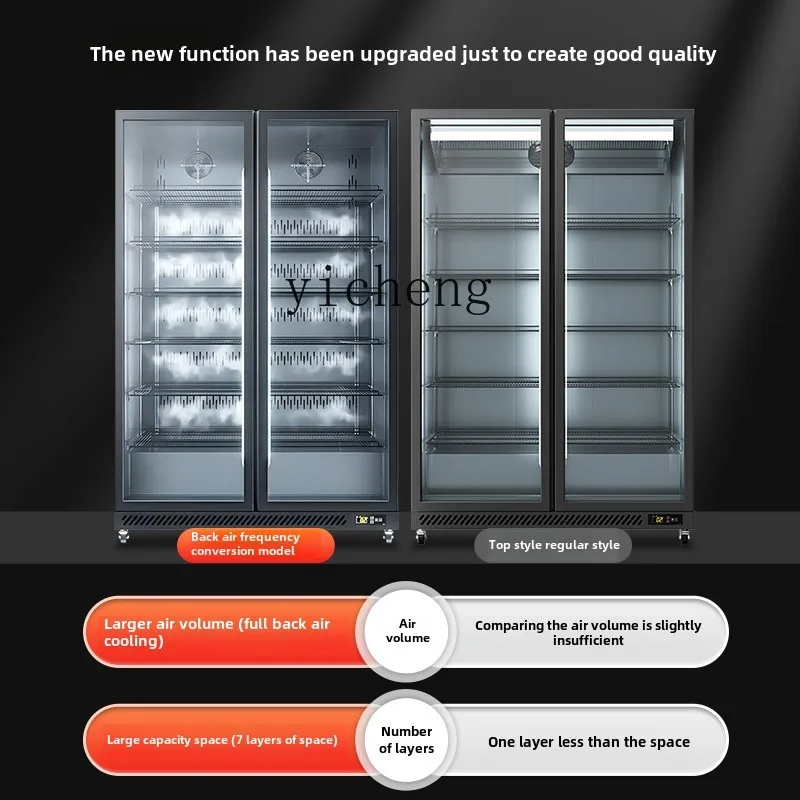 ZZ Malatang Display Cabinet Refrigerated Commercial Vegetable and Fruit Fresh Air Curtain Order Cabinet