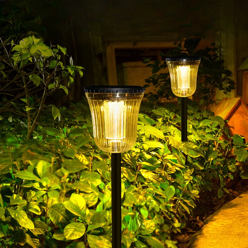 Lampu LED tenaga surya IP65, LED baru tahan air luar ruangan rumah halaman vila taman lanskap rumput dekorasi lampu Plug-in