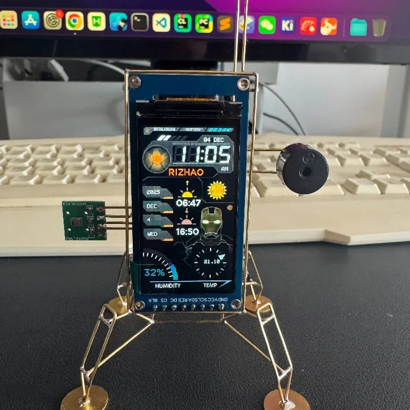 Creative Desktop Figurines Office Decoration Sculptures Funny Temperature Time Display Ornaments Modern Handmade Figurines