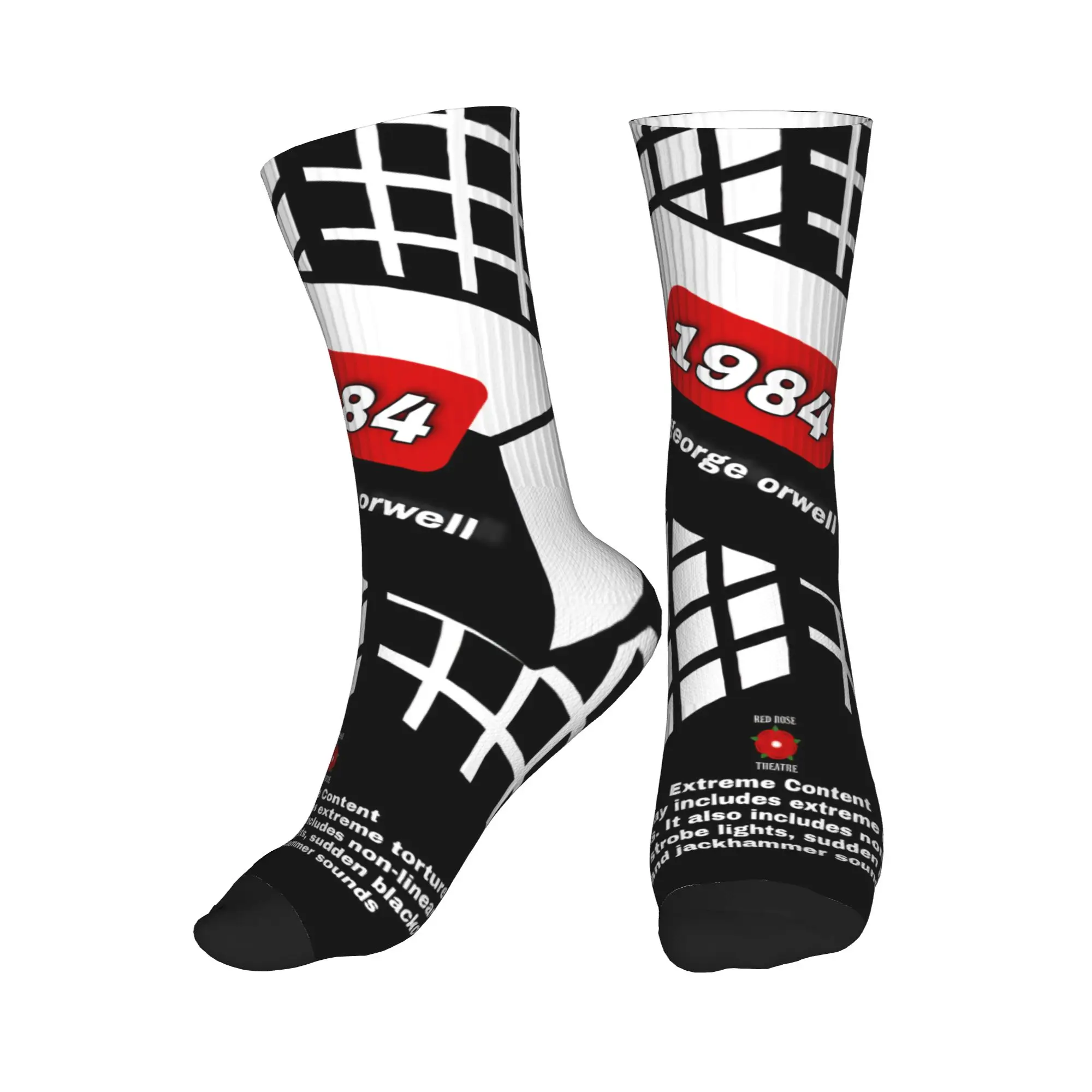 

Cool Print Big Brother1984 George Orwell Socks for Women Men Stretch Summer Autumn Winter Crew Socks