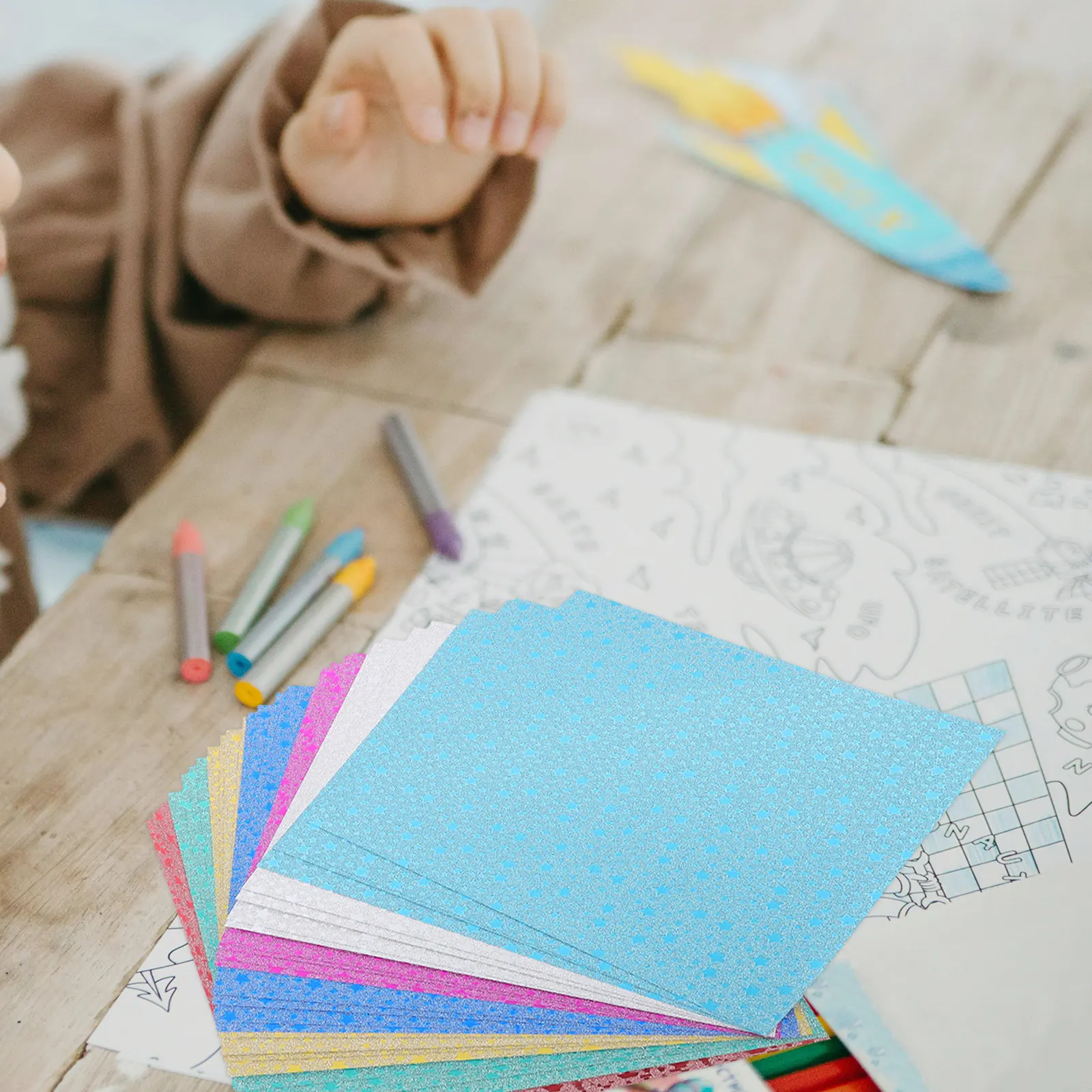 

28 шт. переливающаяся блестящая бумага для оригами, квадратная, глянцевая, для детского творчества, рукоделия, декора, скрапбукинга, цветная