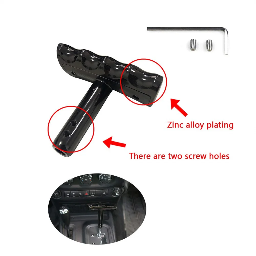 Schwermetall Zink legierung t Griff Schaltknauf für 2014-2017 Jeep Wrangler JK Dodge Ladegerät Heraus forderer Jeep Grand Cherokee Ram – Detail 9
