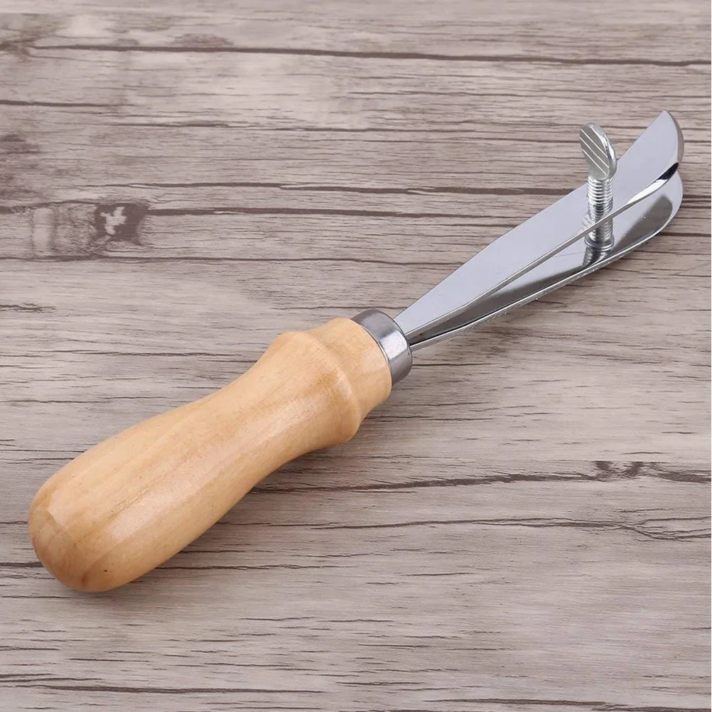

Edges Creaser Premium Wood Handle Sturdy Rust-Resistant for Stitching Groover Beveling Trimming Hole Spacing Craft DIY