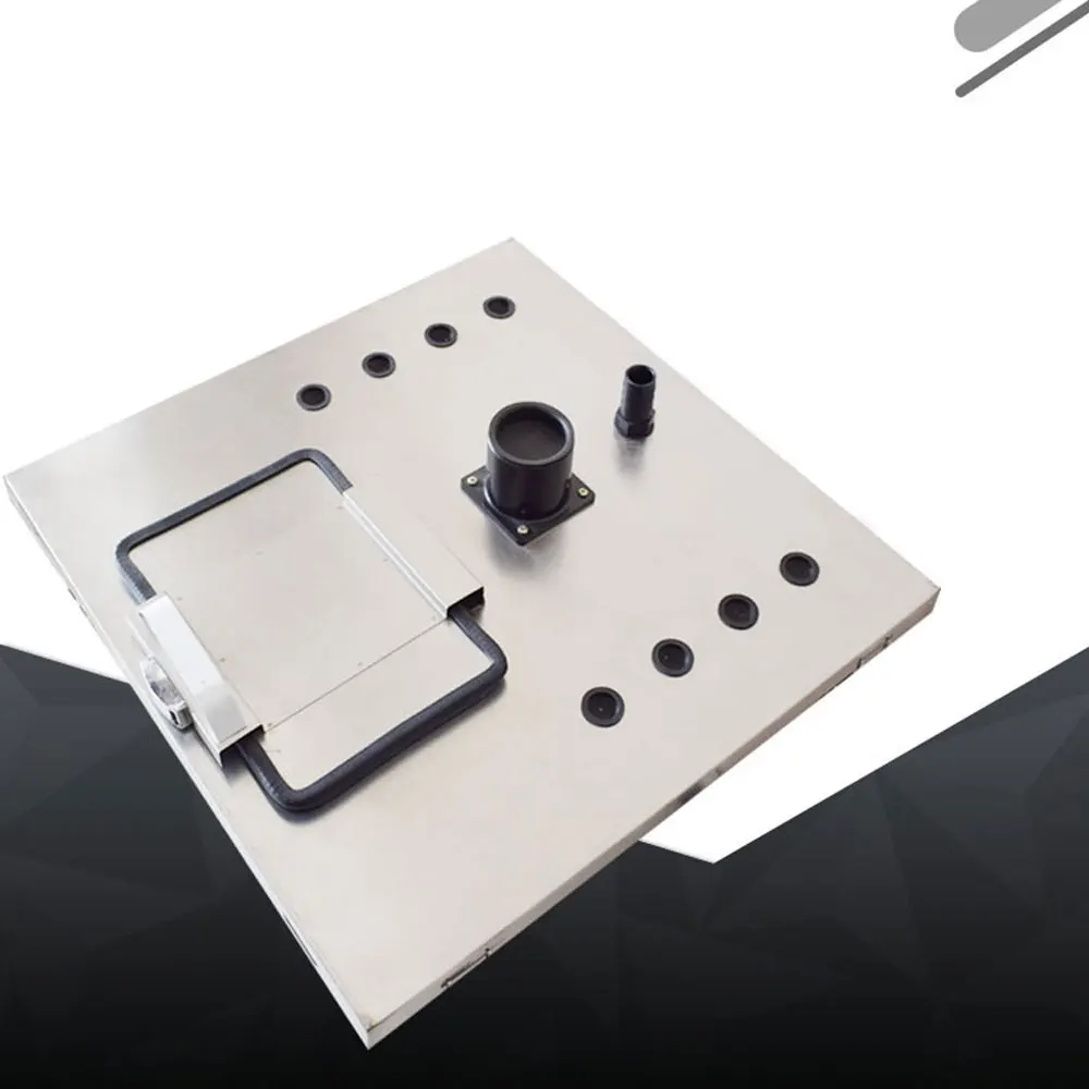 Barril de fornecimento de pó centralizado de aço inoxidável, máquina de pulverização eletrostática quadrada, barril de pó de máquina de pulverização de plástico