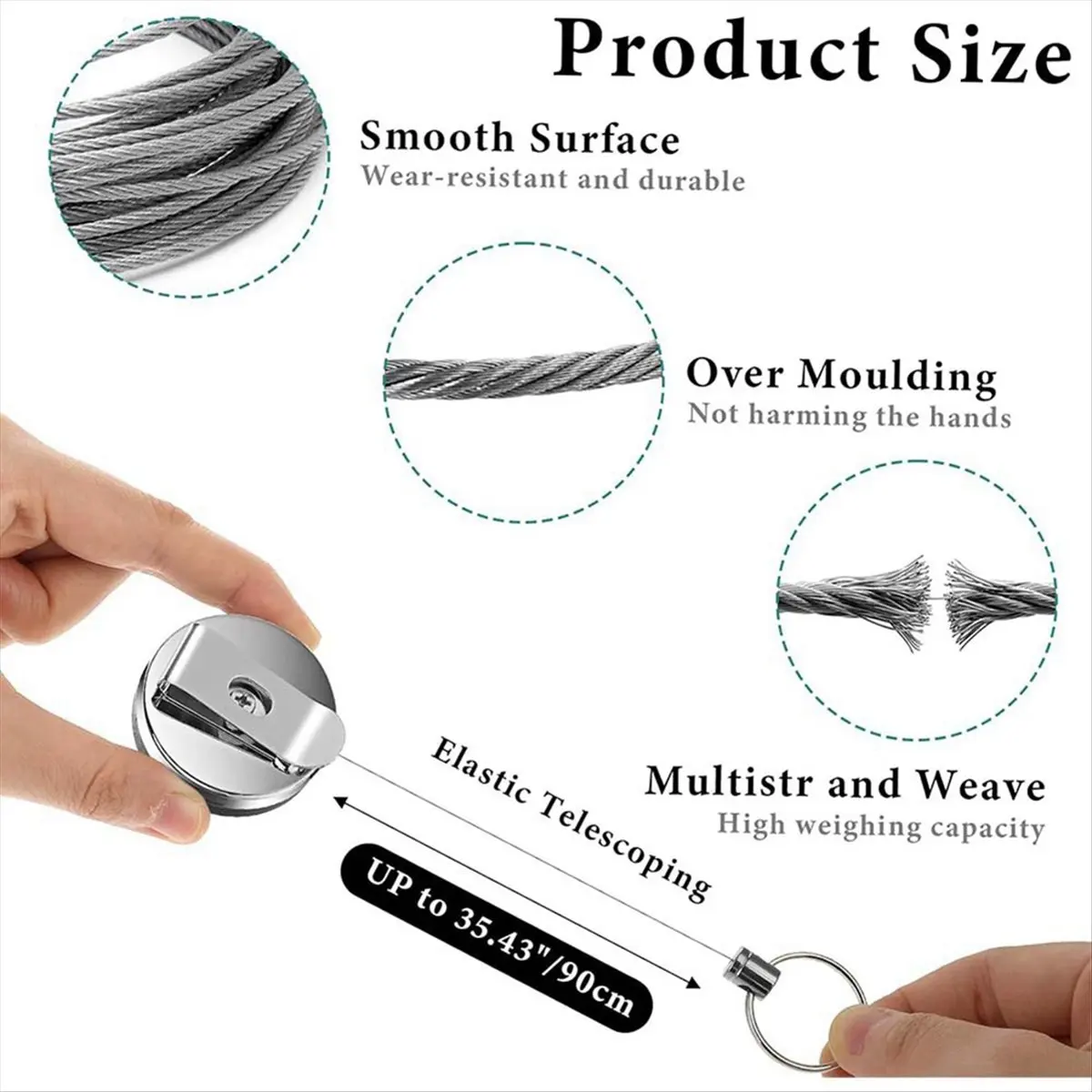 Super Sale 4Pcs Heavy Duty Retractable Pull Pen Pencil Holder, Ideal Grip for Markers and Carpenter Pencils, Stretch Pencil Hold