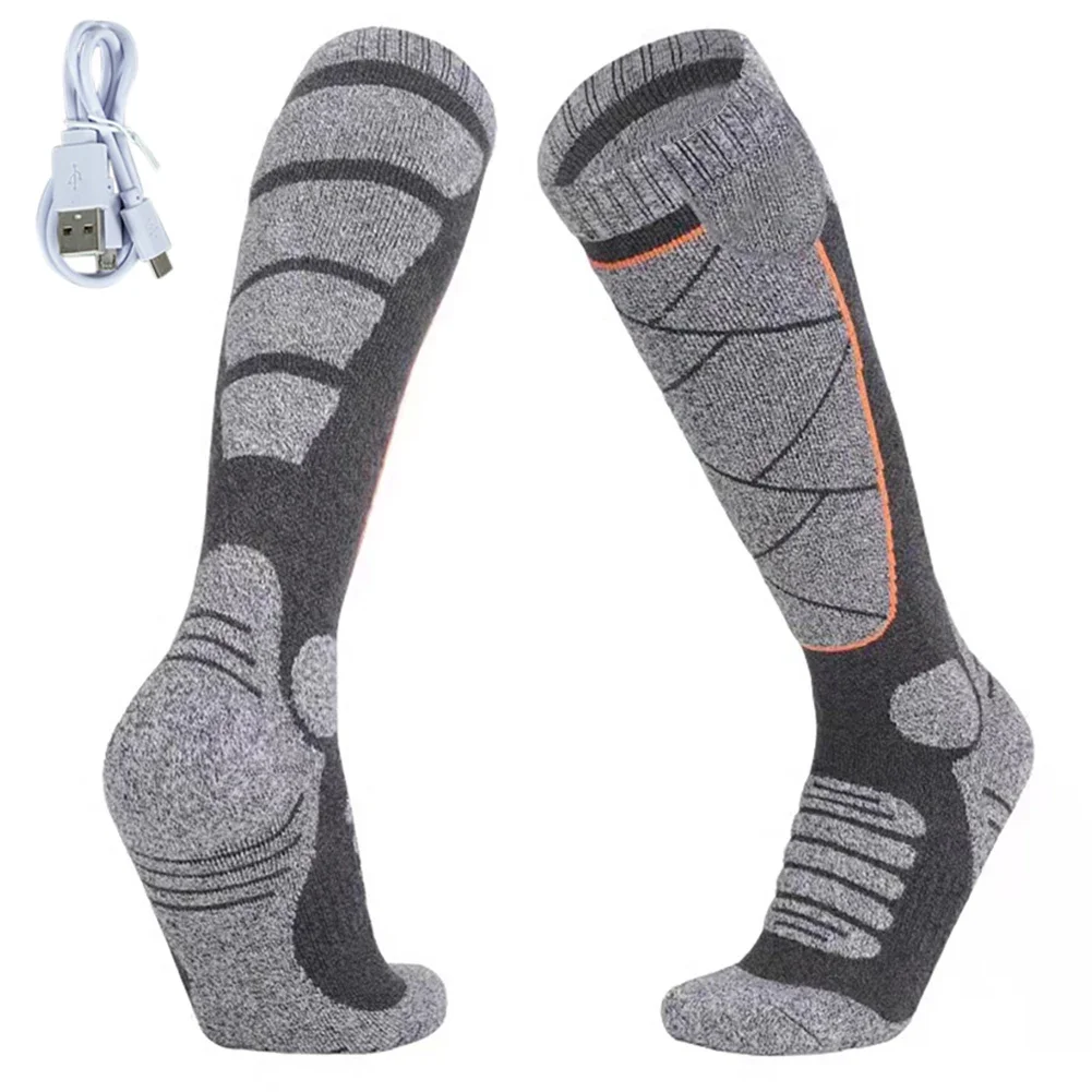 

Unisex Electric Thermal Socks 3 Heating Levels Thermal Insulated Sock Intelligent Fast Heating for Outdoor Camping Hiking