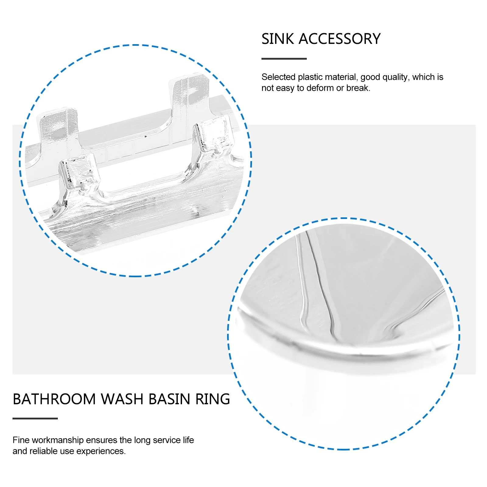 

18 Pcs Bathroom Sink Drain Cover Overflow Cap Trim Ring Wash Basin Hole Plastic